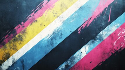 Poster - Abstract Diagonal Stripes Painted Texture Background