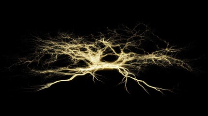 Poster - Glowing Neural Network Abstract Tree Design