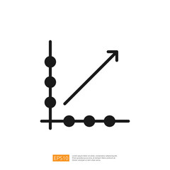 Poster - Graph Illustration Showing Growth Trend with Data Points and Indicator Line in Business Analytics and Data Analysis Context