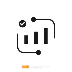 Poster - Data analysis and visualization with charts representing growth and performance in a structured graphical format