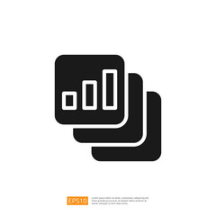 Poster - Minimalist Icon Representing Data Analysis with Charts and Graphs in a Clean and Modern Design for Business Use