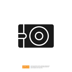 Poster - Data Analysis Icon Representing Research and Insight in Modern Technology and Business Analytics in a Simplistic Graphic Design