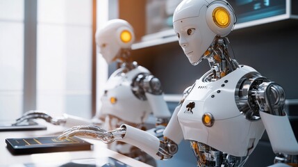 Poster - Two advanced robots work collaboratively using tablets