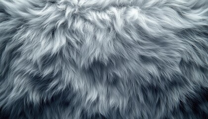 Wall Mural - Gray Fur Texture Close Up Detailed View