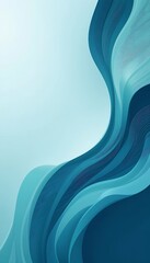 Poster - Abstract Blue Wave Design Artistic Background Image