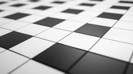 Aufkleber - Black and white square tiles create a checkered pattern