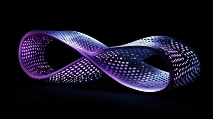 Poster - Illuminated Infinity Symbol Design with Perforated Surface