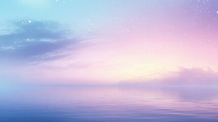 Canvas Print - Serene Pastel Sky Over Calm Ocean Water