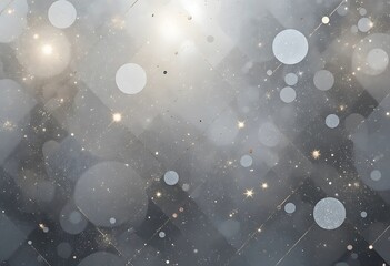 Poster - Abstract Grey Background with Sparkling Lights and Circles
