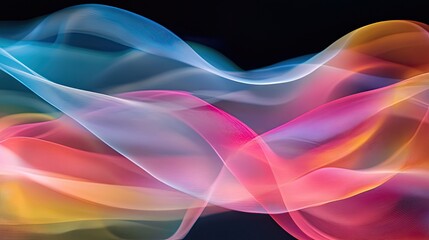 Poster - Abstract Colorful Waves Flowing Dynamically