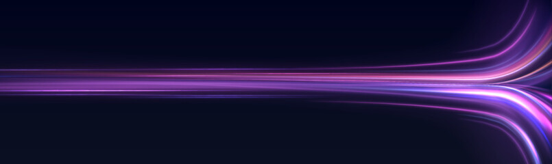 Leinwandbilder - Speed connection vector background. Vector swirl trail effect. Vector swirl trail effect. Car road silhouette with light and motion effect.
