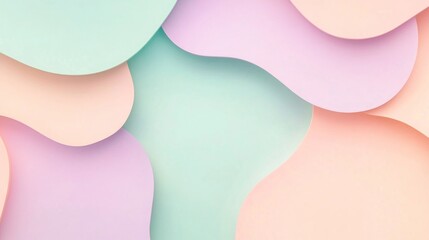 Poster - Abstract Pastel Shapes Background Design