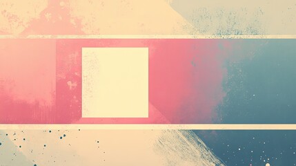 Aufkleber - Abstract Pastel Color Block Design With Blank Space
