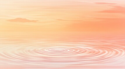 Sticker - Calm Water Ripples Sunset Peaceful Sky Scene