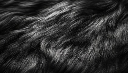 Wall Mural - Dark Grey Fur Texture Abstract Background