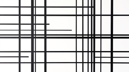 Aufkleber - Abstract Black Lines Grid White Background Artwork