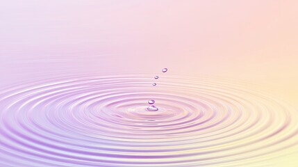 Poster - Water Droplet Impacting Calm Pastel Surface