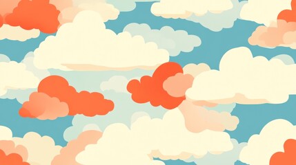 Poster - Colorful Cloudscape Abstract Sky Art Design