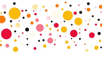 Aufkleber - Abstract Colorful Circles Scattered Across White Background