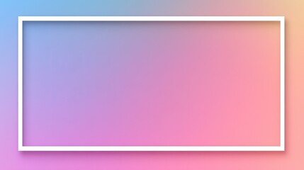 Poster - Pastel Gradient Background With White Frame