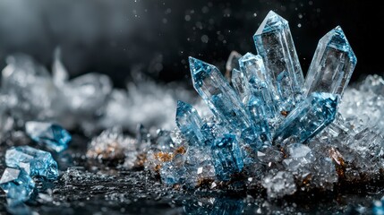 Leinwandbilder - Exploring the conductivity of material science crystals laboratory closeup photography scientific environment macro view