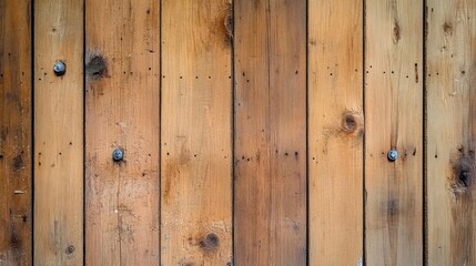 Aufkleber - Weathered wooden planks with metal fasteners showing texture