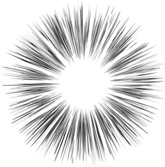 Poster - comic speed line effect. manga radial explosion. anime burst. perspective motion of rays. superhero 