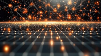 Leinwandbilder - Network digital technology background.