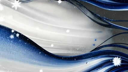 Poster - A mesmerizing display of swirling blue and white patterns evokes a serene winter ambiance filled with gentle movement