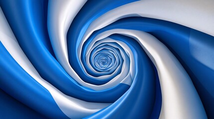 Poster - Blue and white abstract swirl is creating a tunnel effect
