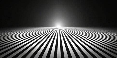 Poster - modern minimal black horizontal line array geometrical pattern background with selective focus