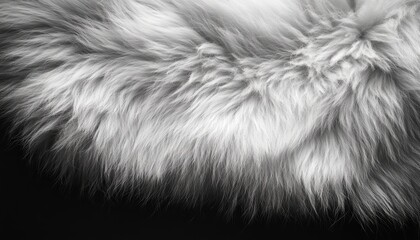 Wall Mural - White Fur Texture Soft Fluffy Animal Coat