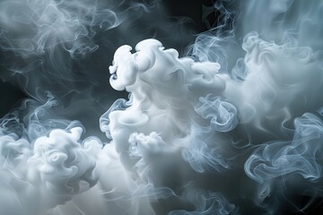 Wall Mural - high quality white smoke texture overlay for digital artwork