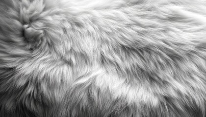 Canvas Print - Close Up Of Soft White Animal Fur Texture