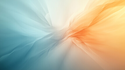 Wall Mural - Soft gradients blend from blue to orange, creating serene abstract background.