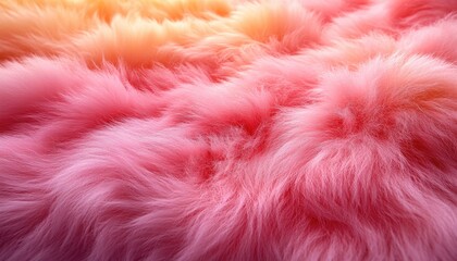 Canvas Print - Pink and Orange Fur Texture Background Image