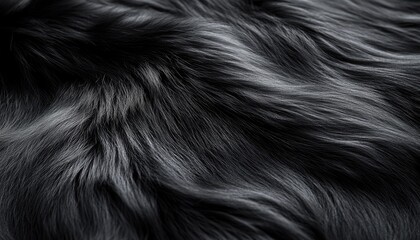 Wall Mural - Dark Fur Texture Abstract Background Image