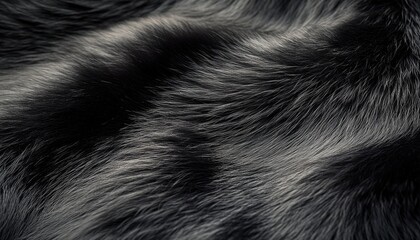 Wall Mural - Dark Fur Texture Abstract Background Image