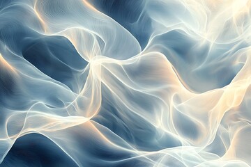 Wall Mural - organic abstract panorama background with flowing lines and soothing tones for a peaceful and modern