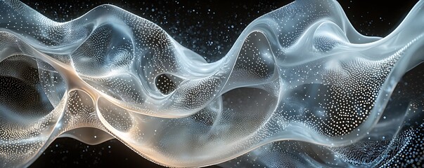 Wall Mural - organic liquid illustration in abstract forms, rendered with smooth, fluid lines that mimic a natura