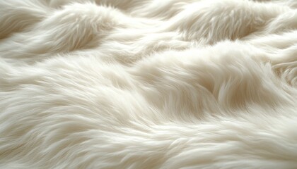 Wall Mural - Soft White Fur Texture Background Image