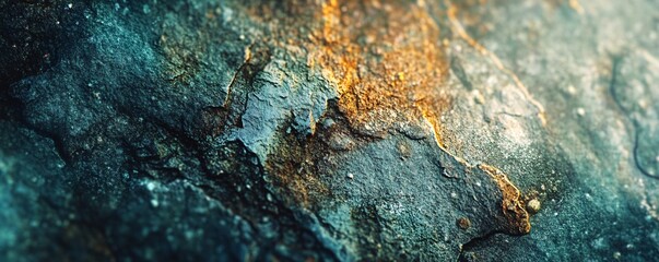 Poster - Close up of colorful rock formation showing texture and pattern