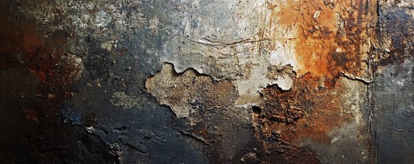 Aufkleber - Old weathered damaged concrete wall texture showing through paint