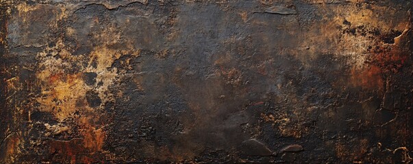 Poster - Dark and grunge wall texture background with cracked concrete