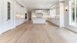 © BROPRADANA - Spacious white kitchen, hardwood floors, natural light
