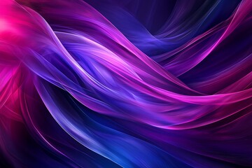 Wall Mural - purple and blue dynamic lines intertwining on a dark gradient background to create sleek, futuristic