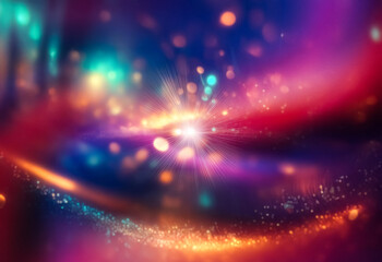 Fototapete - Abstract grainy background with a gradient of red, purple, and blue.