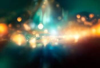 Leinwandbilder - Abstract design with a grainy texture and a gradient of green, blue, yellow and orange.