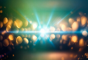 Leinwandbilder - Abstract grainy green and blue gradient background design.