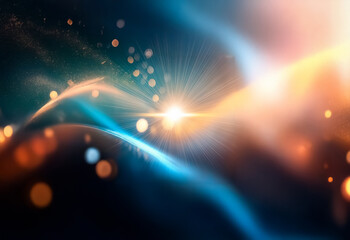 Leinwandbilder - An abstract, dark blue gradient background with a grainy texture.